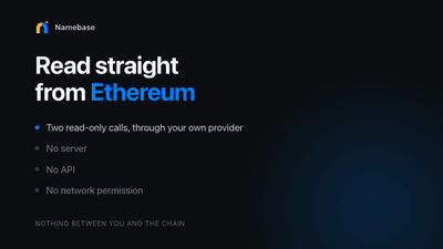 Screenshot for Namebase