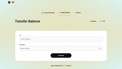 Screenshot for Zcash Shielded Wallet
